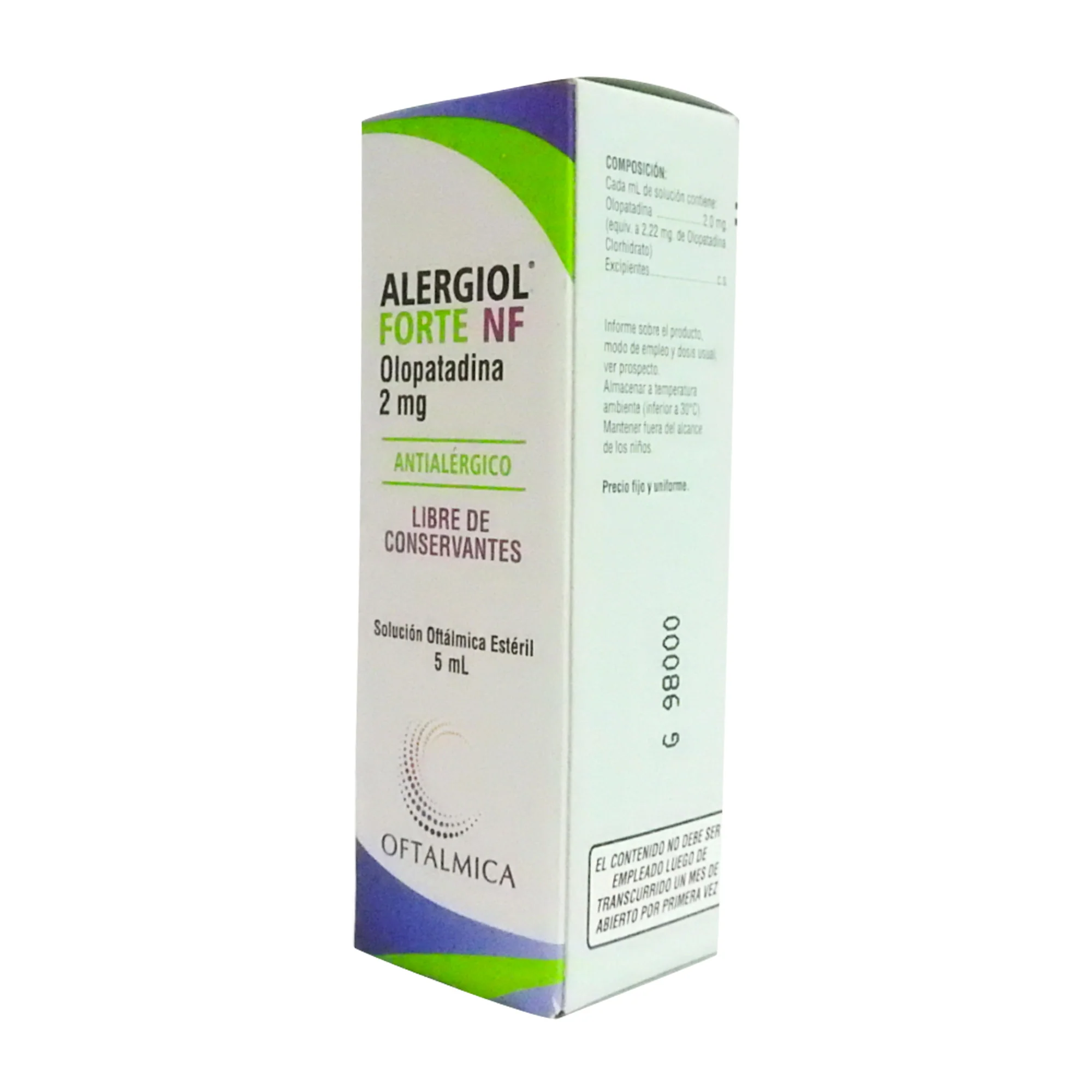 Alergiol Forte Nf 0.2% Colirio X 2.5Ml Olopatadina - Image 2