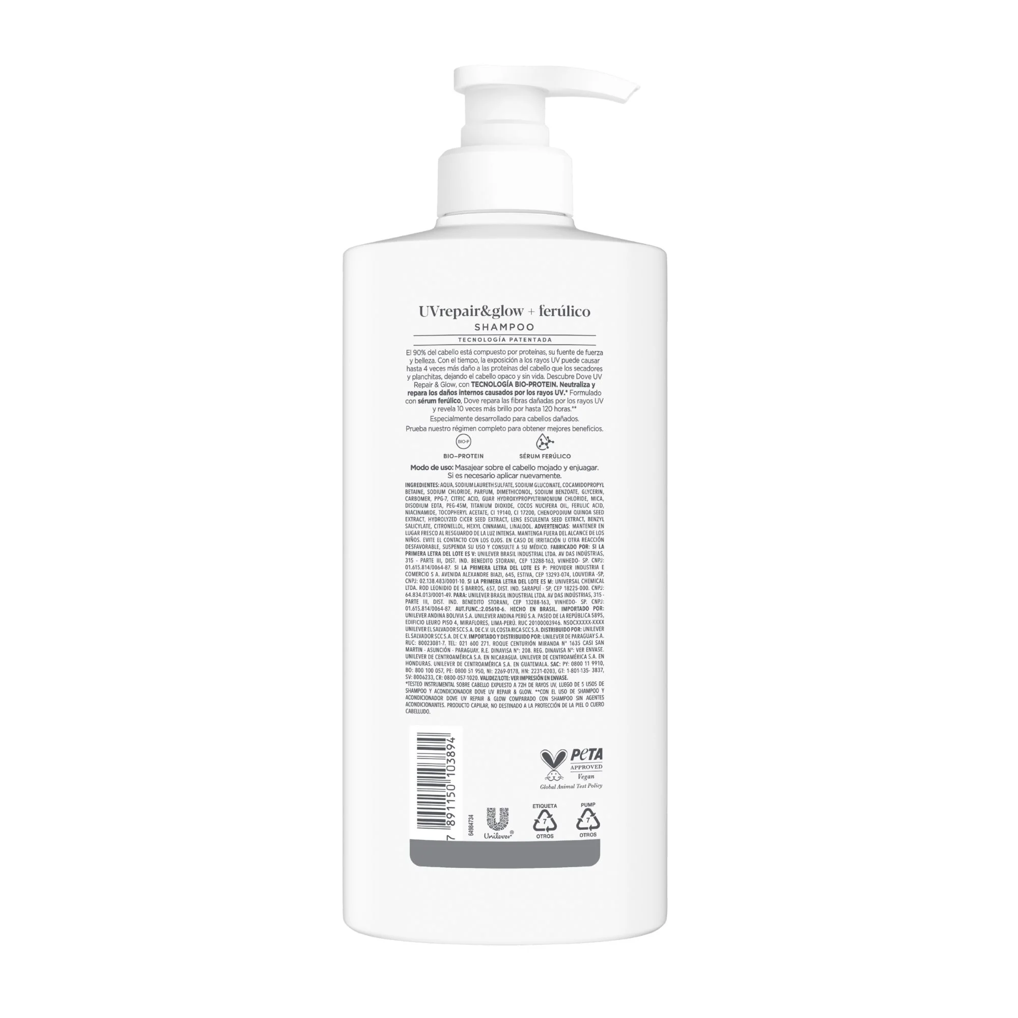 Shampoo Dove Uv Repair Y Glow+Ferulico X 650Ml - Image 2