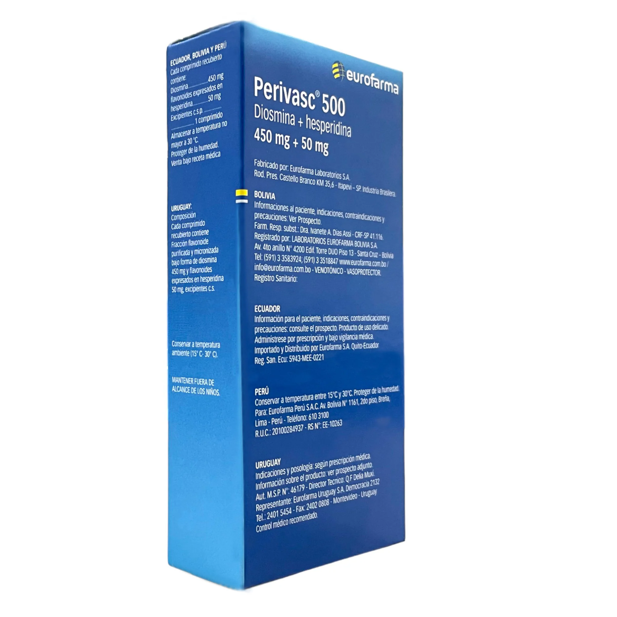 Perivasc Diosmina / Hesperidina 500 Mg X Comprimido - Image 2