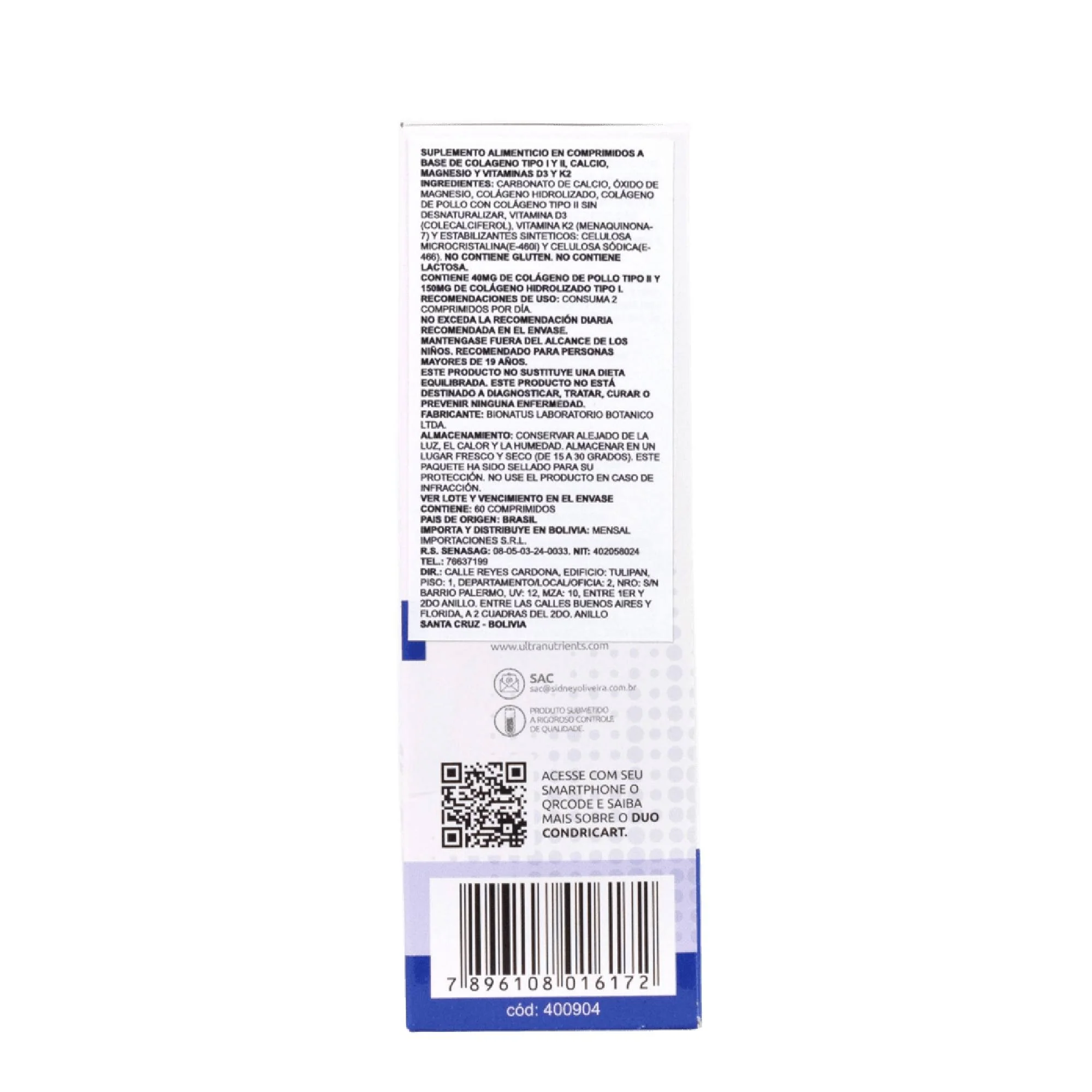 Suplemento Alimentario Duo Condricart X 60 Comprimidos - Image 2