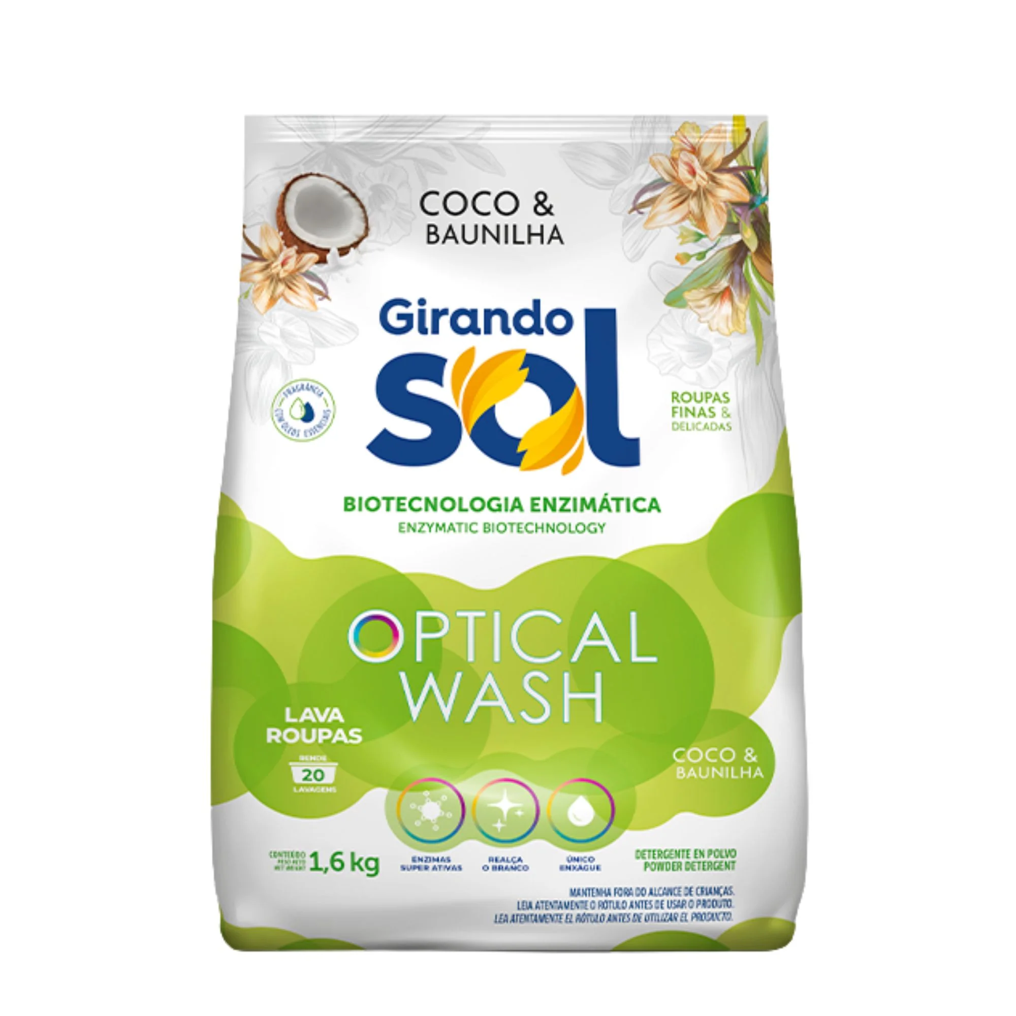 Detergente Girando Sol Coco Vainilla Polvo X 1.6Kg