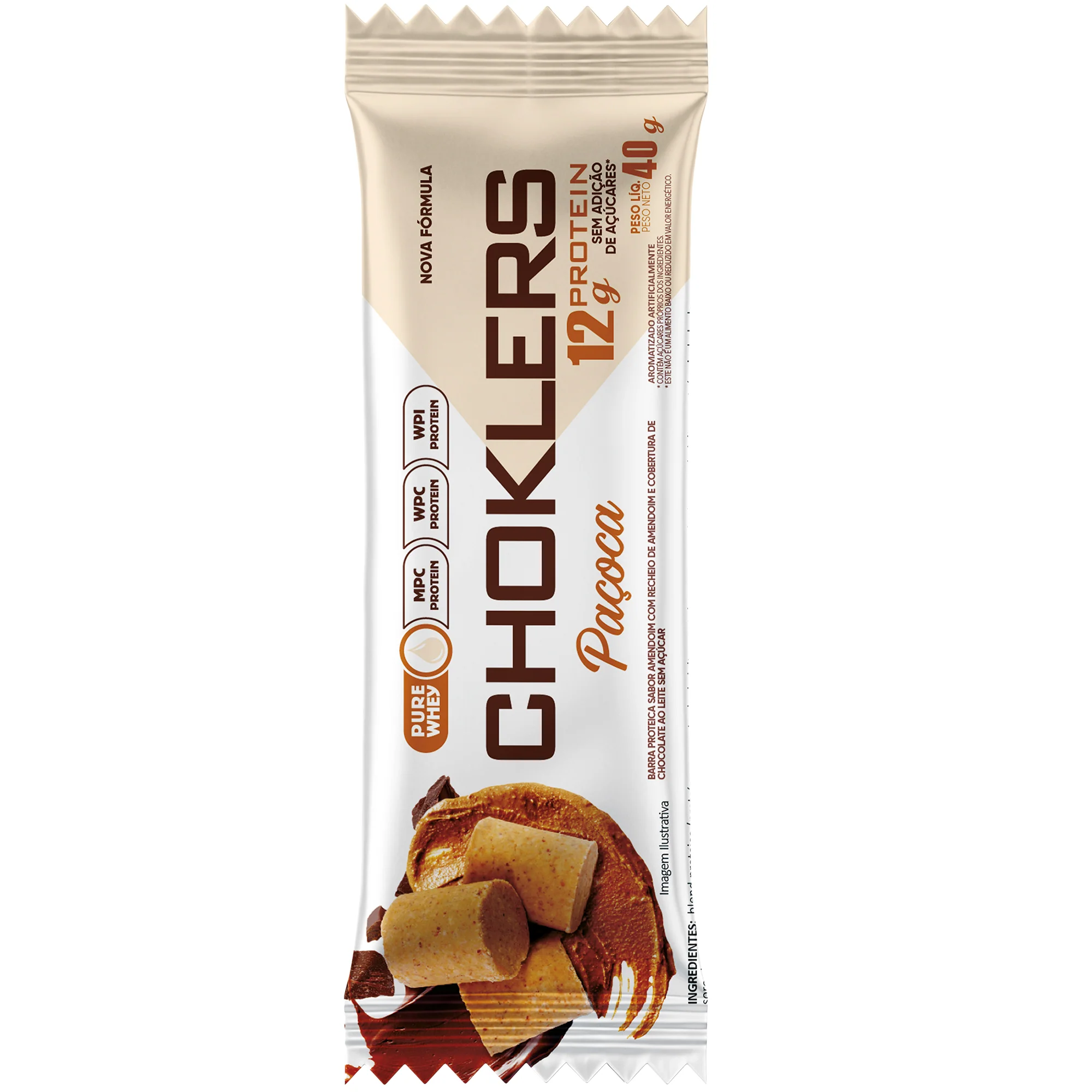 Barra Proteica Mix Nutri Choklers Paçoca X 40G