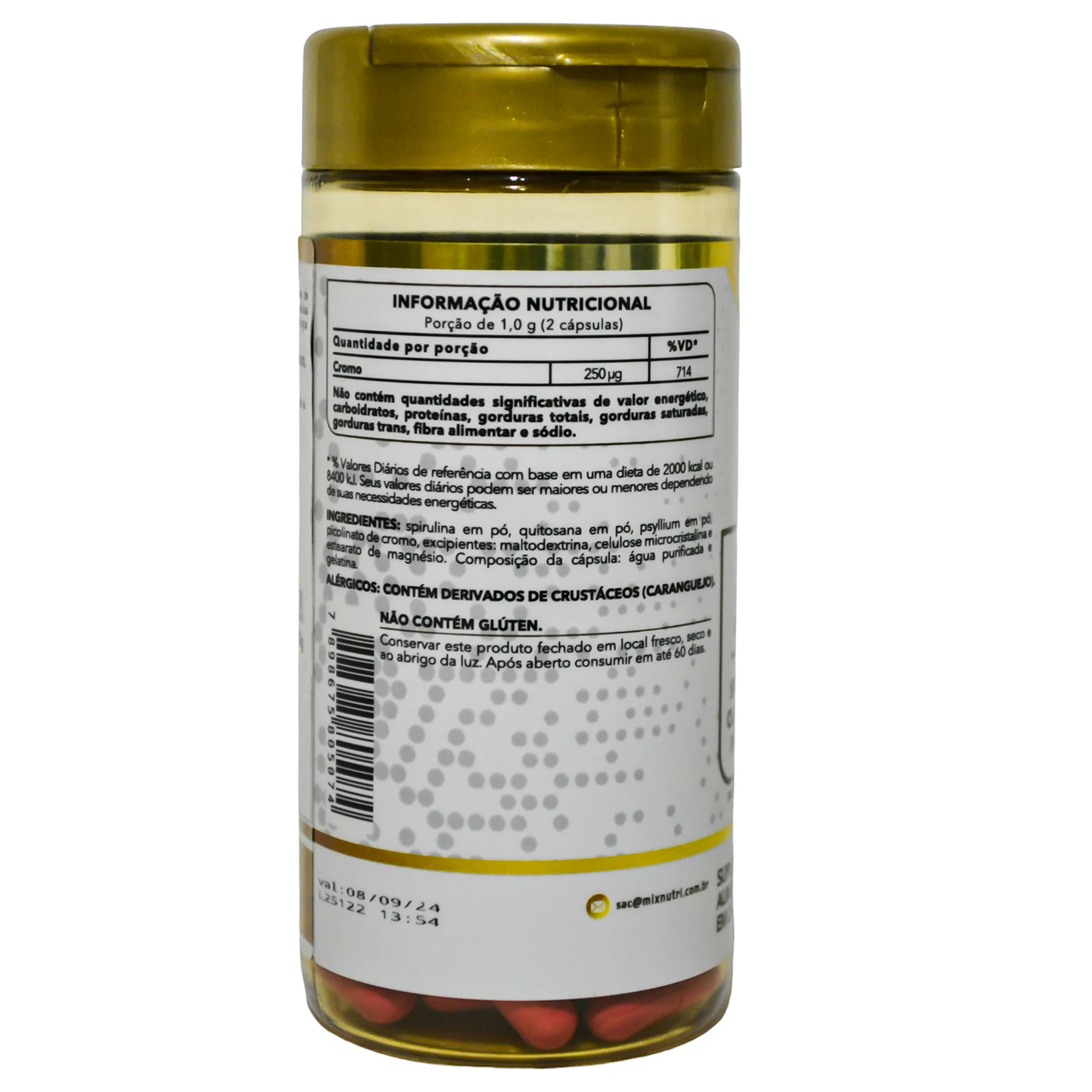 Mix Nutri Belle Espirulina Quitosana Psyllium X 60 Capsulas - Image 2