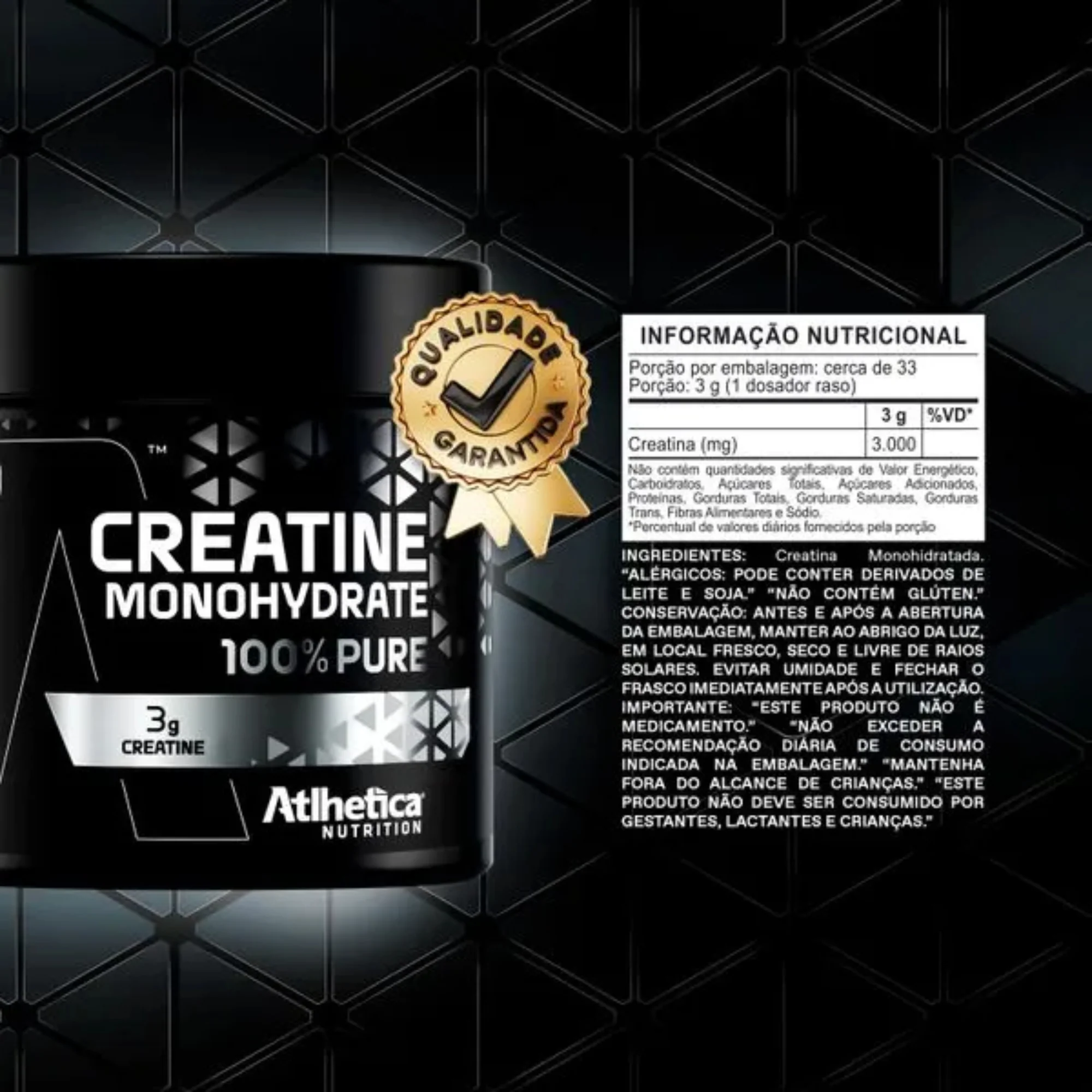 Suplemento 100% Creatina Atlhetica Puro X 100G - Image 3