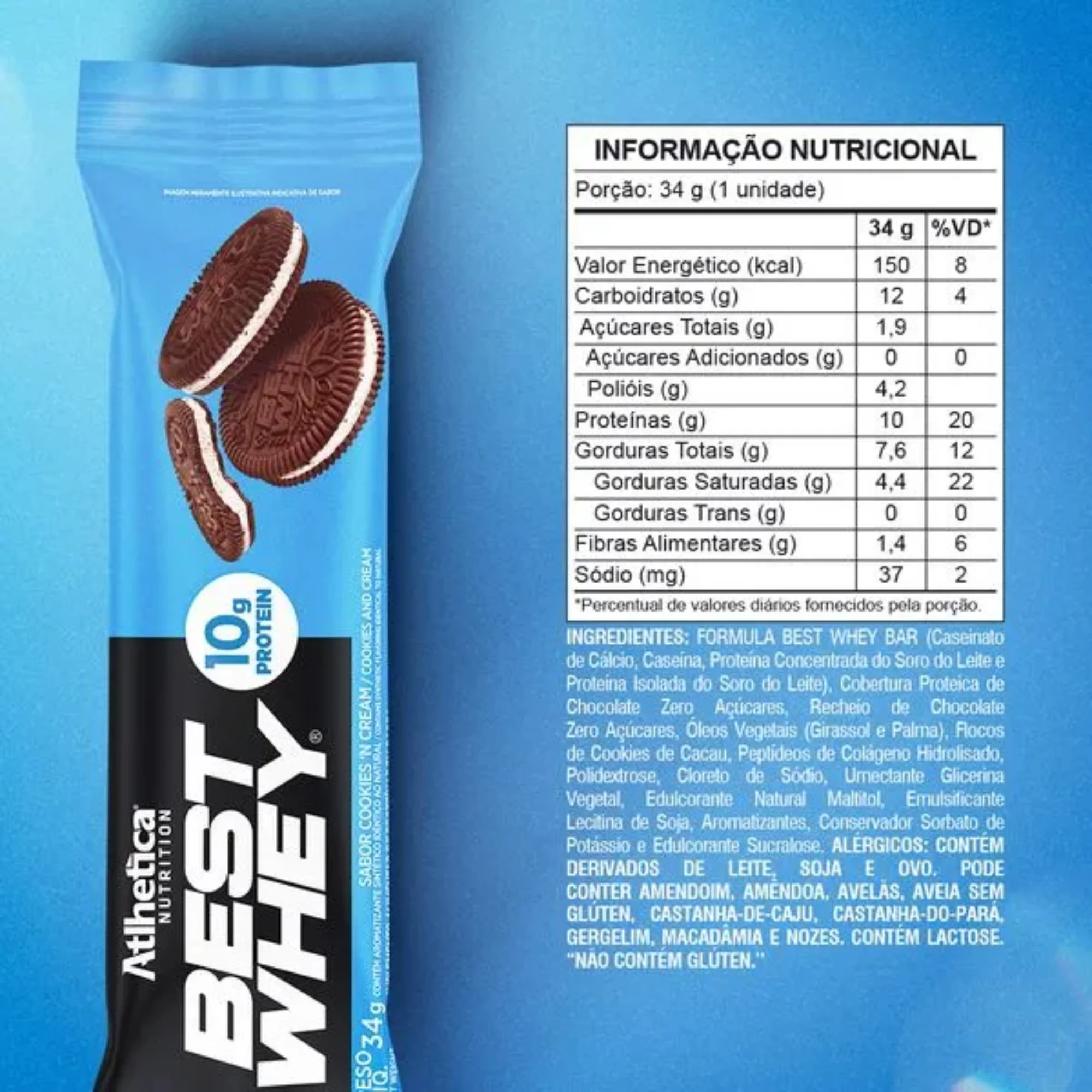 Barra De Proteína Best Whey Atlhetica Galletas Con Crema X 33G - Image 3