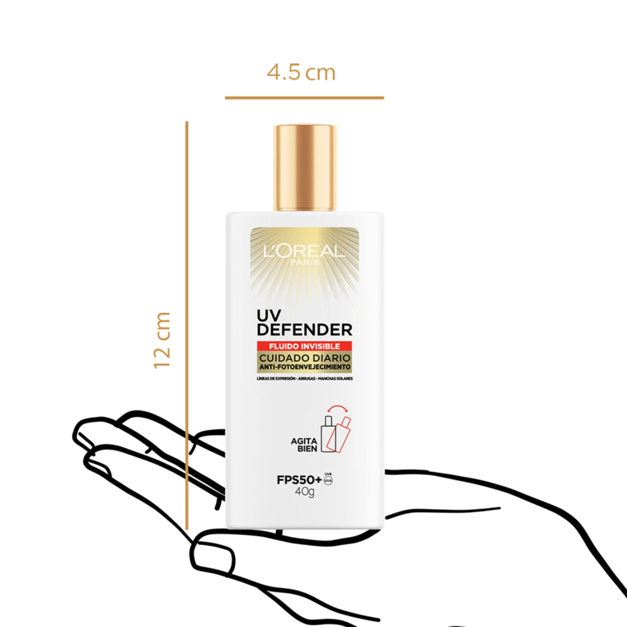 Protector Solar L'oréal Uv Defender Fluido Invisible Fps 50 X 40G - Image 4