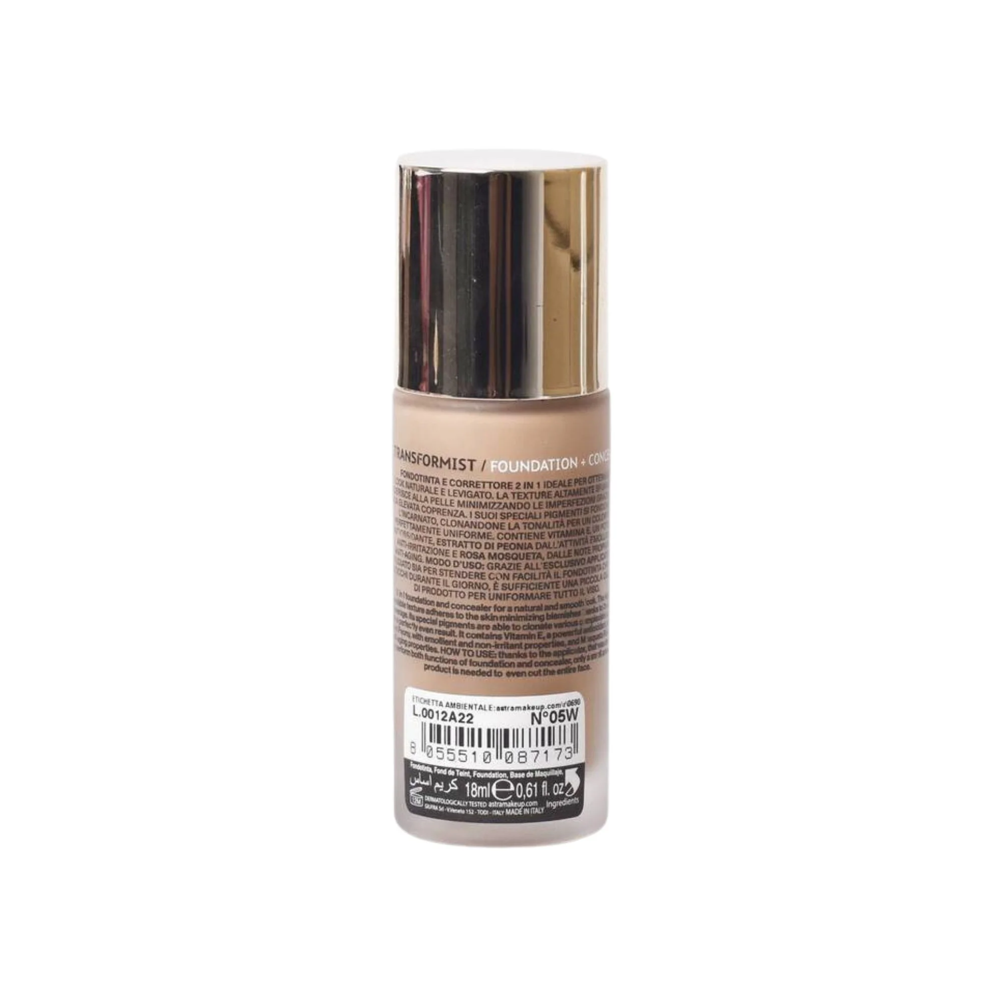 Base Y Corrector Astra Transformist Found Conce Nro. 05W Caramel X 18Ml - Image 3