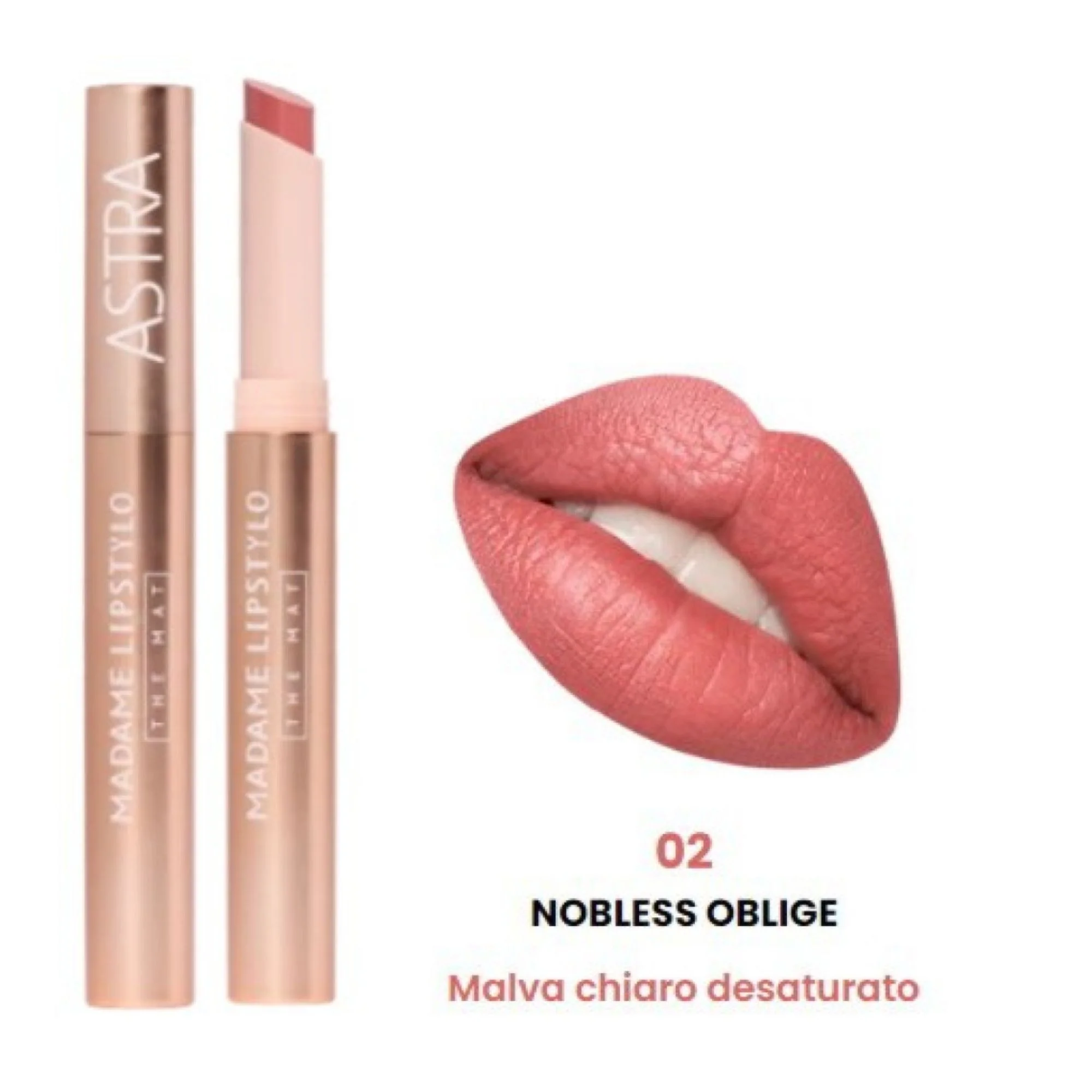 Labial En Barra Astra Madame Lipstylo The Mat Nro. 02 Nobless X 2.5G - Image 2