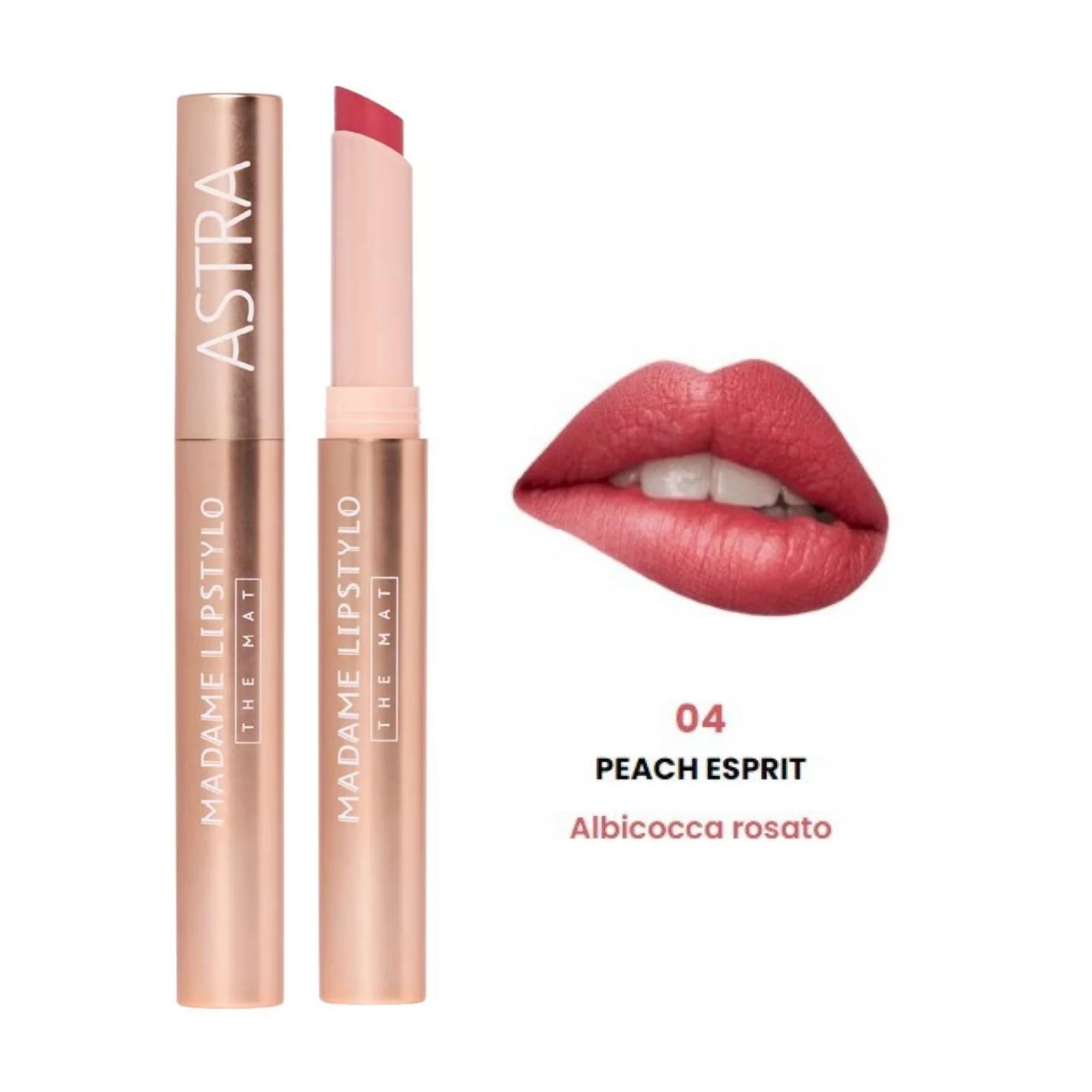 Labial En Barra Astra Madame Lipstylo The Mat Nro. 04 Peach X 2.5G - Image 3