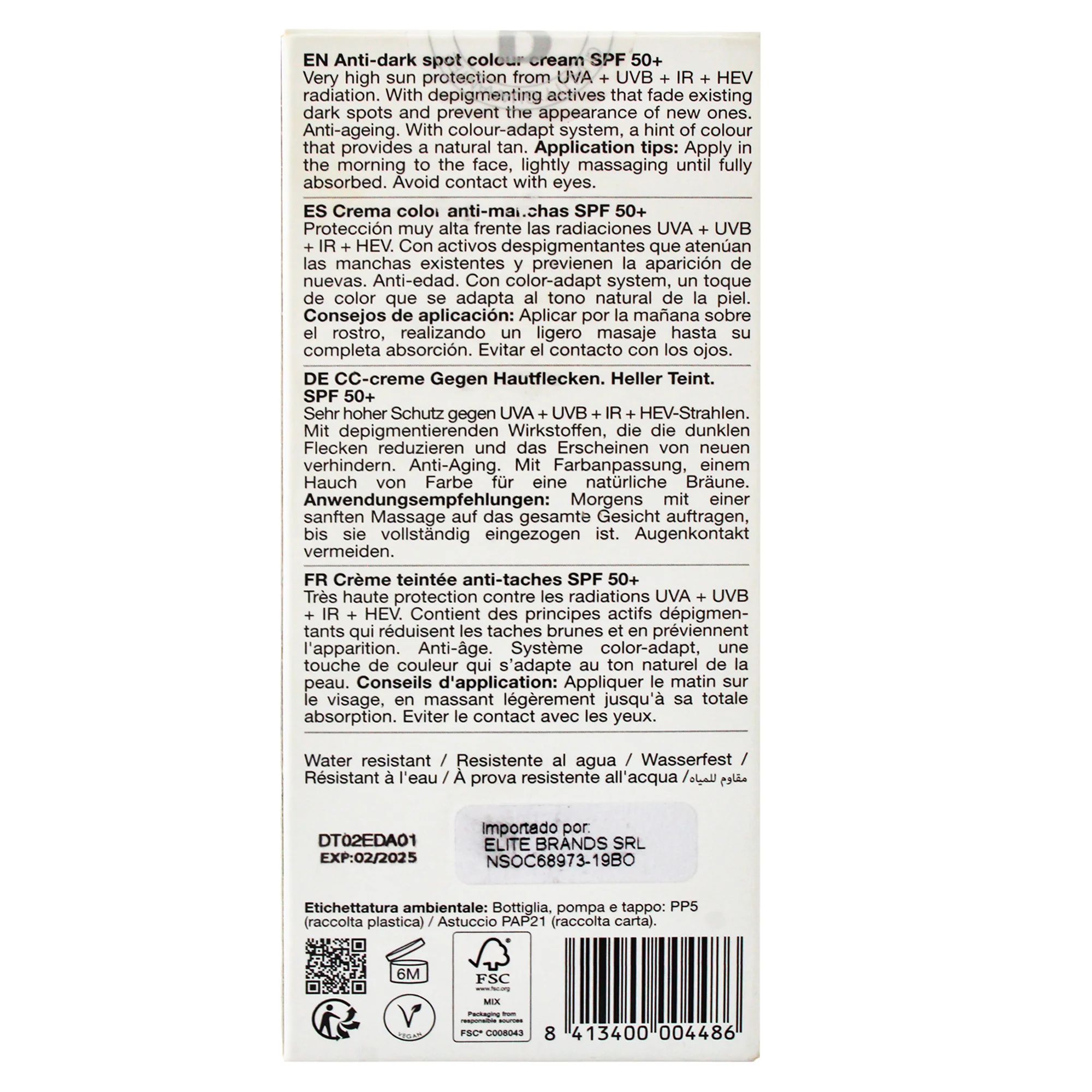 Bella Aurora Protector Solar Con Color Tono Claro Spf50 X 30Ml - Image 2