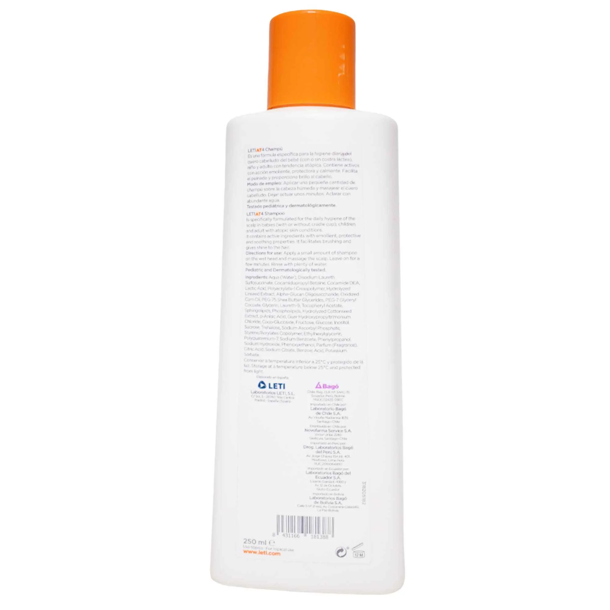 Shampoo Letiat 4 Piel Atópica X 250G - Image 2