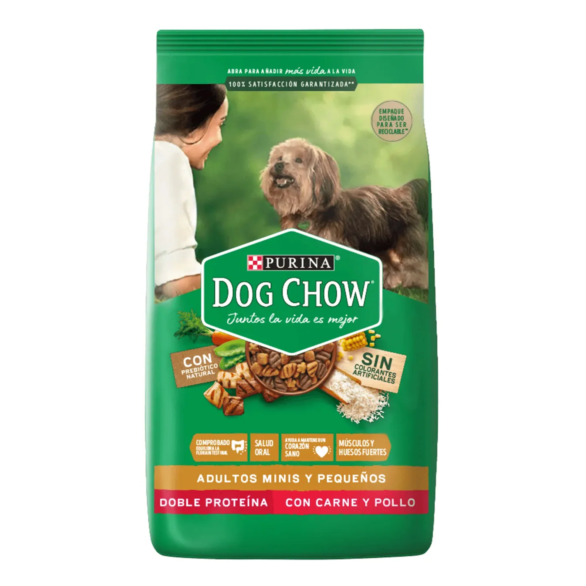 Croquetas Purina Dog Chow Adultos Minis Pequeños Carne Pollo X 3K