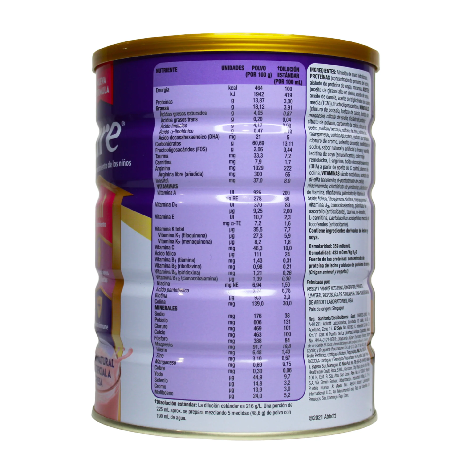 Suplemento Nutricional Pediasure Sabor Fresa X 900 Gr - Image 2