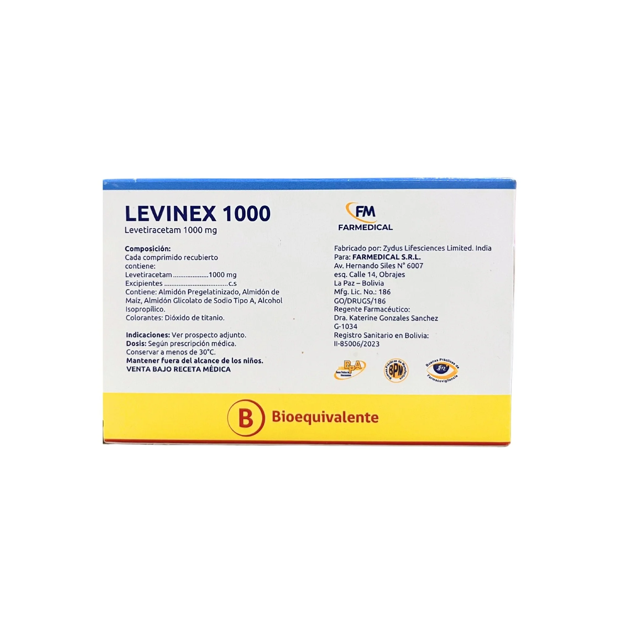 Levinex Levetiracetam 1000Mg X Comprimido - Image 2