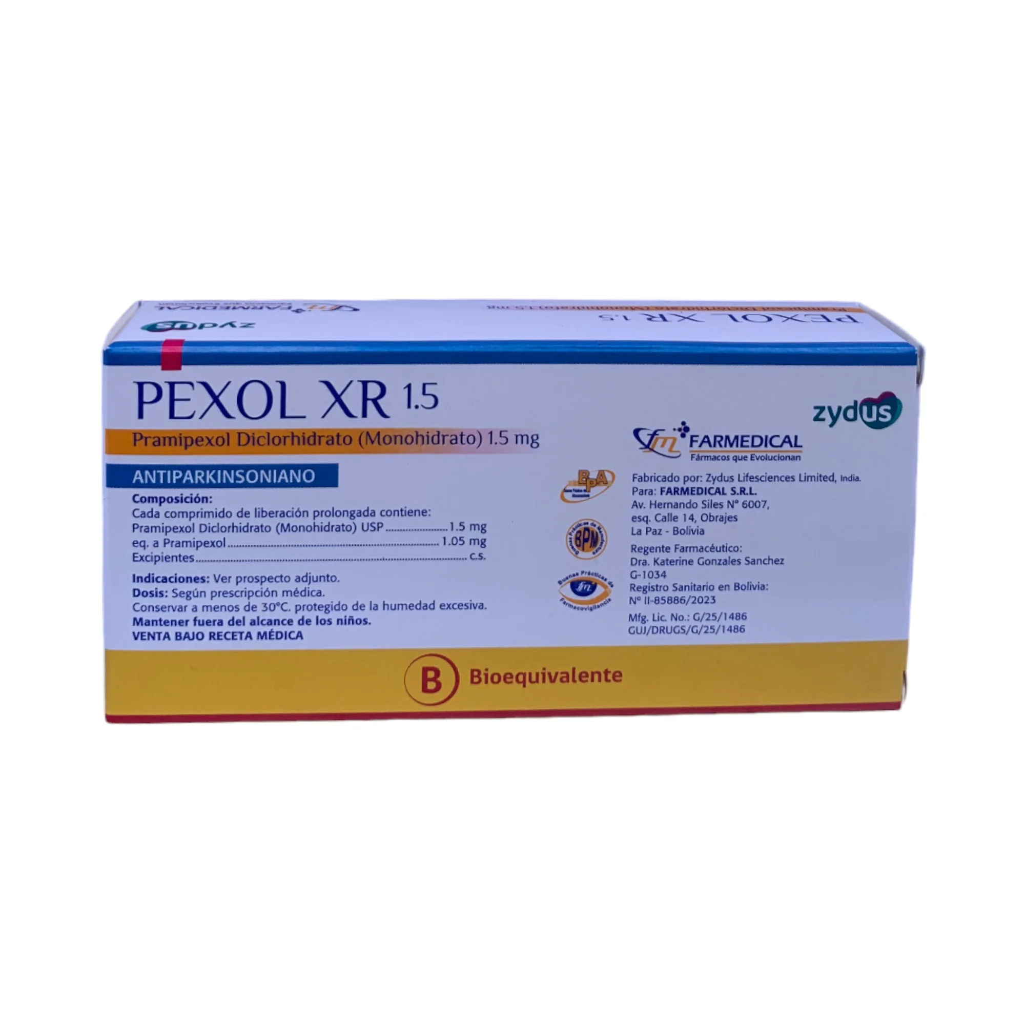 Pexol Xr Pramipexol 1.5 Mg X Comprimido Liberación Prolongada - Image 3