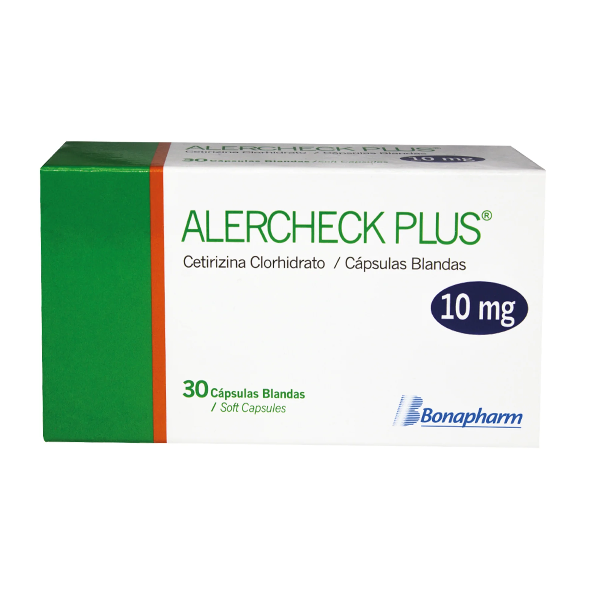 Alercheck Plus 10Mg Cetirizina X Capsula Blanda