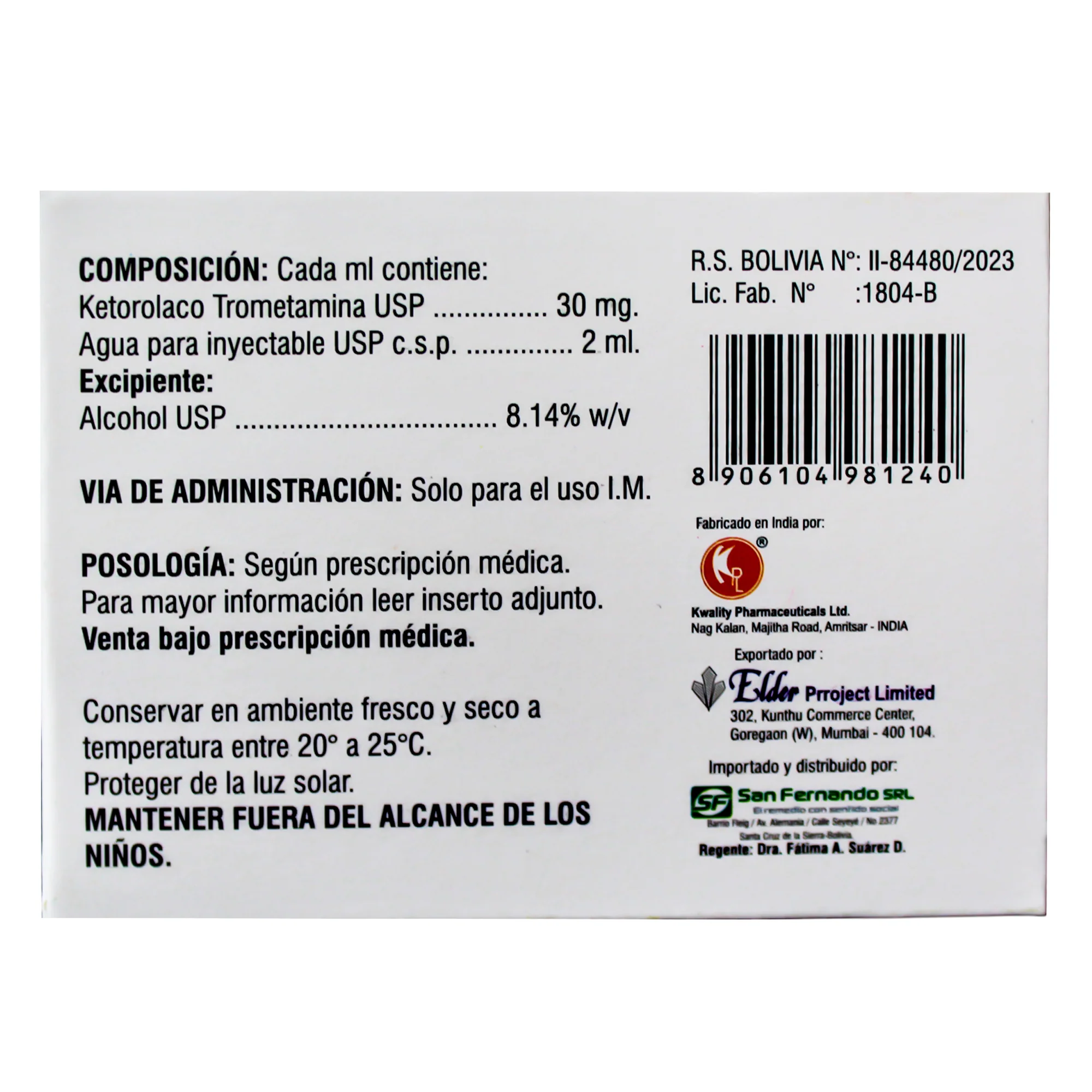 Cortex 60Mg Im X 3 Amp 2Ml Ketorolaco - Image 2