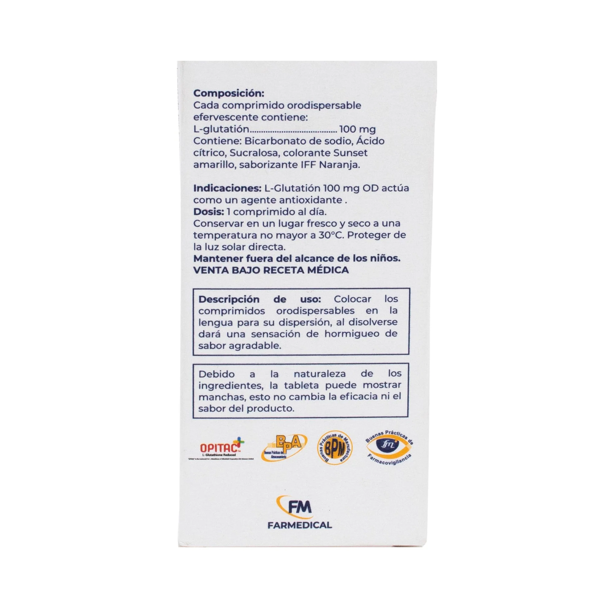 Glutatiox Od L-Glutatión 100Mg X Comprimido Efervescente - Image 2