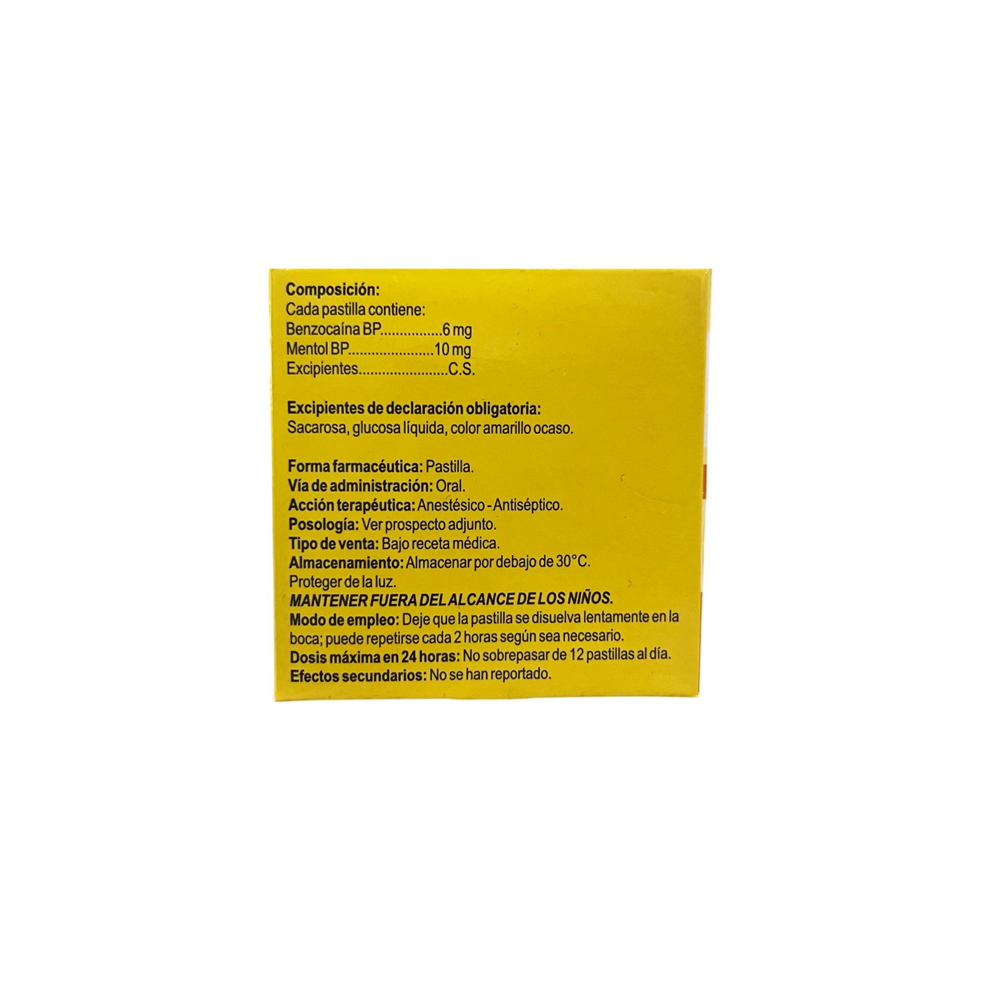 Bucosin-Dol Mp Naranja Benzocaína / Mentol X Pastilla - Image 3