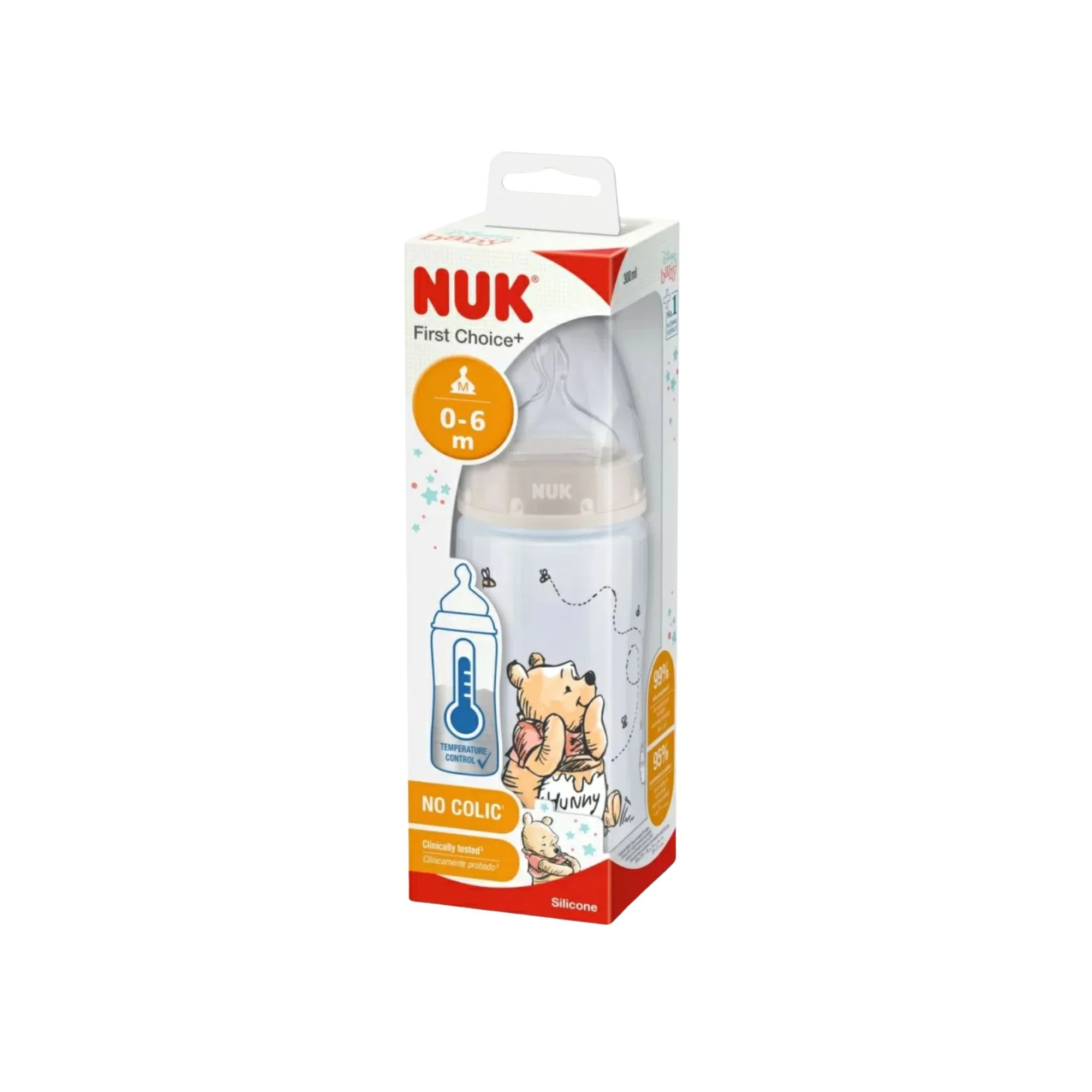 Mamadera Nuk First Choice Winnie The Pooh Gris X 300Ml - Image 2