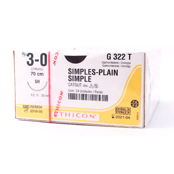 Catgut Simp 3-0 C Ag 2.5Cm G322t